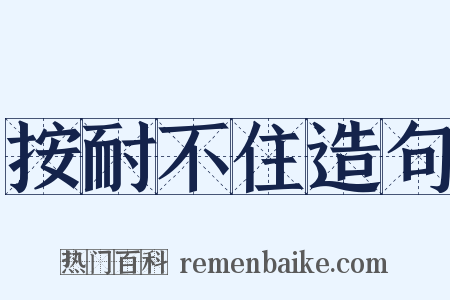 按耐不住造句是什么意思的图片
